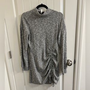 Ruched sweater dress